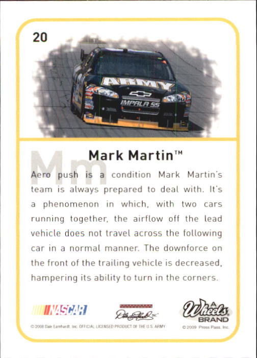 2009 Element #20 Mark Martin back image