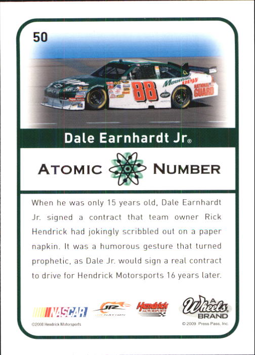 2009 Element #50 Dale Earnhardt Jr. AN back image