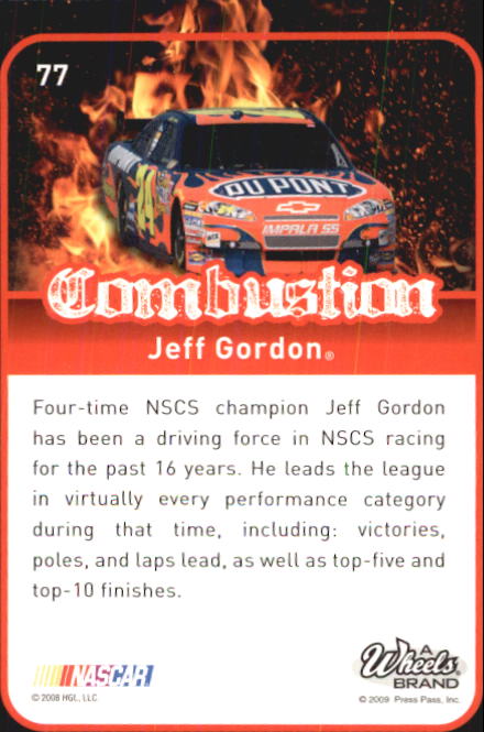 2009 Element #77 Jeff Gordon C back image