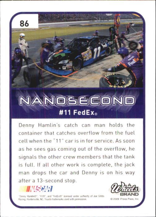 2009 Element #86 Denny Hamlin's Car N back image