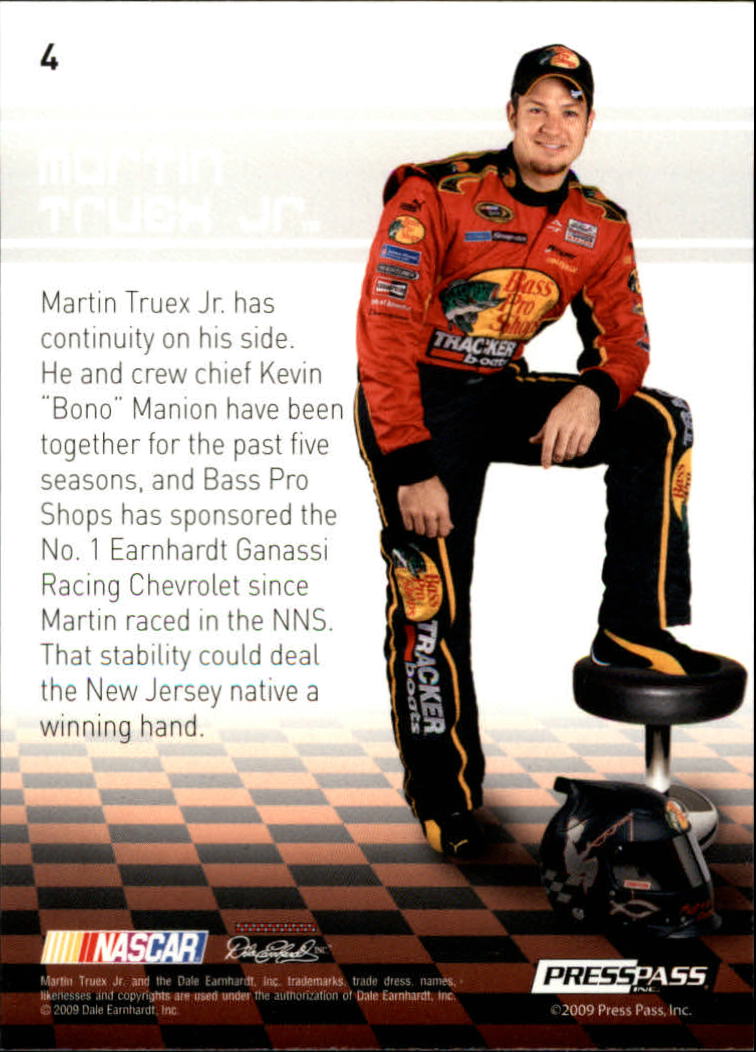 2009 Press Pass Premium #4 Martin Truex Jr. back image