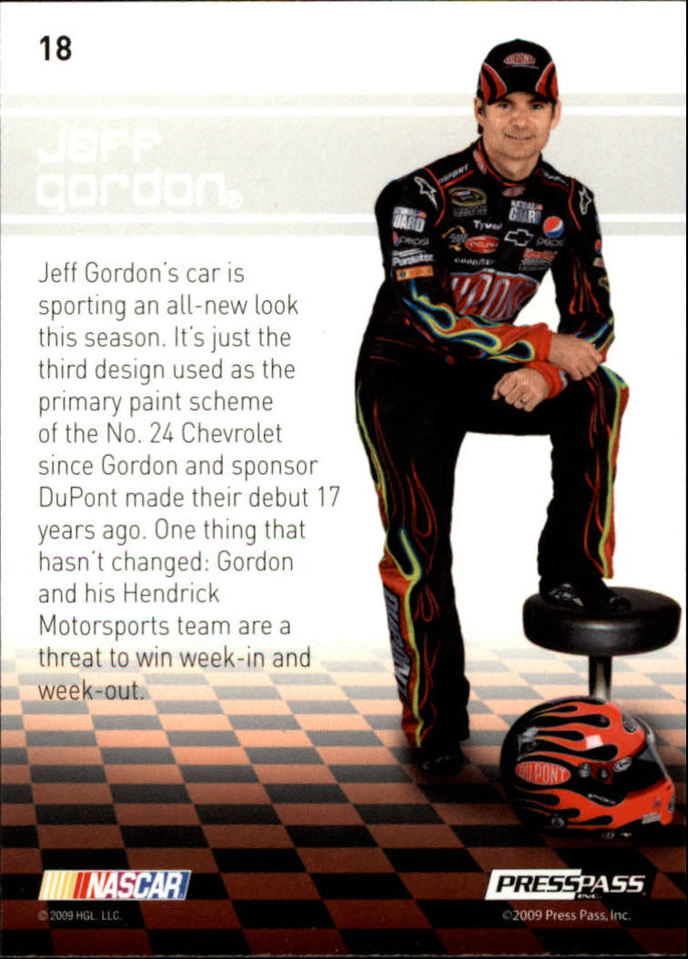 2009 Press Pass Premium #18 Jeff Gordon back image