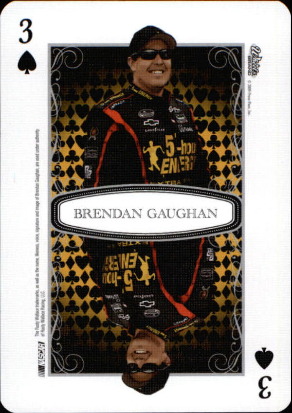 2009 Wheels Main Event Playing Cards Red #3S Brendan Gaughan