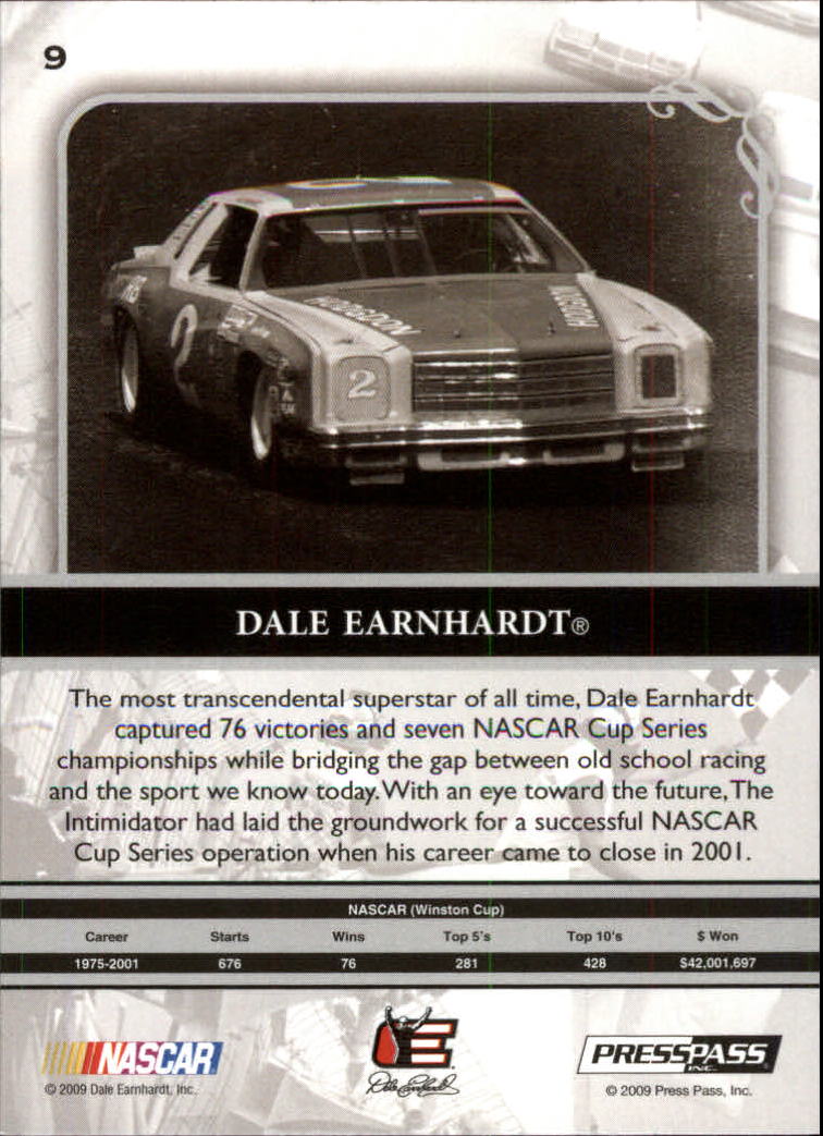 2009 Press Pass Legends #9 Dale Earnhardt back image