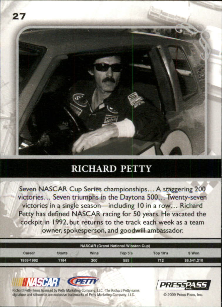 2009 Press Pass Legends #27 Richard Petty back image