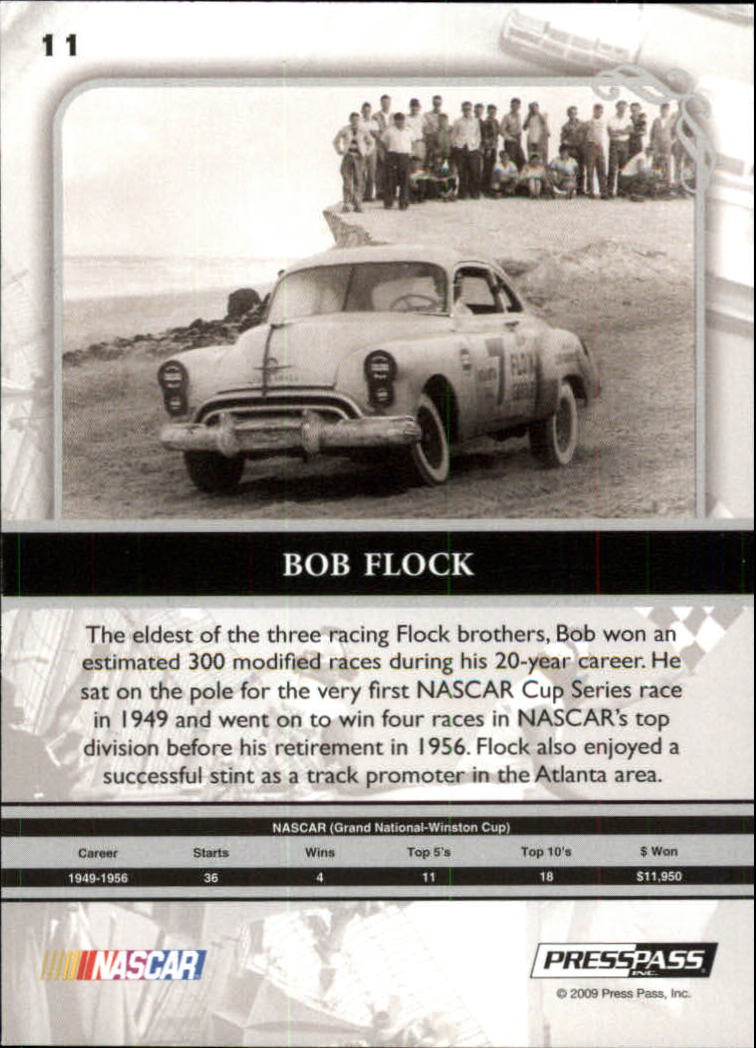 2009 Press Pass Legends Gold #11 Bob Flock back image