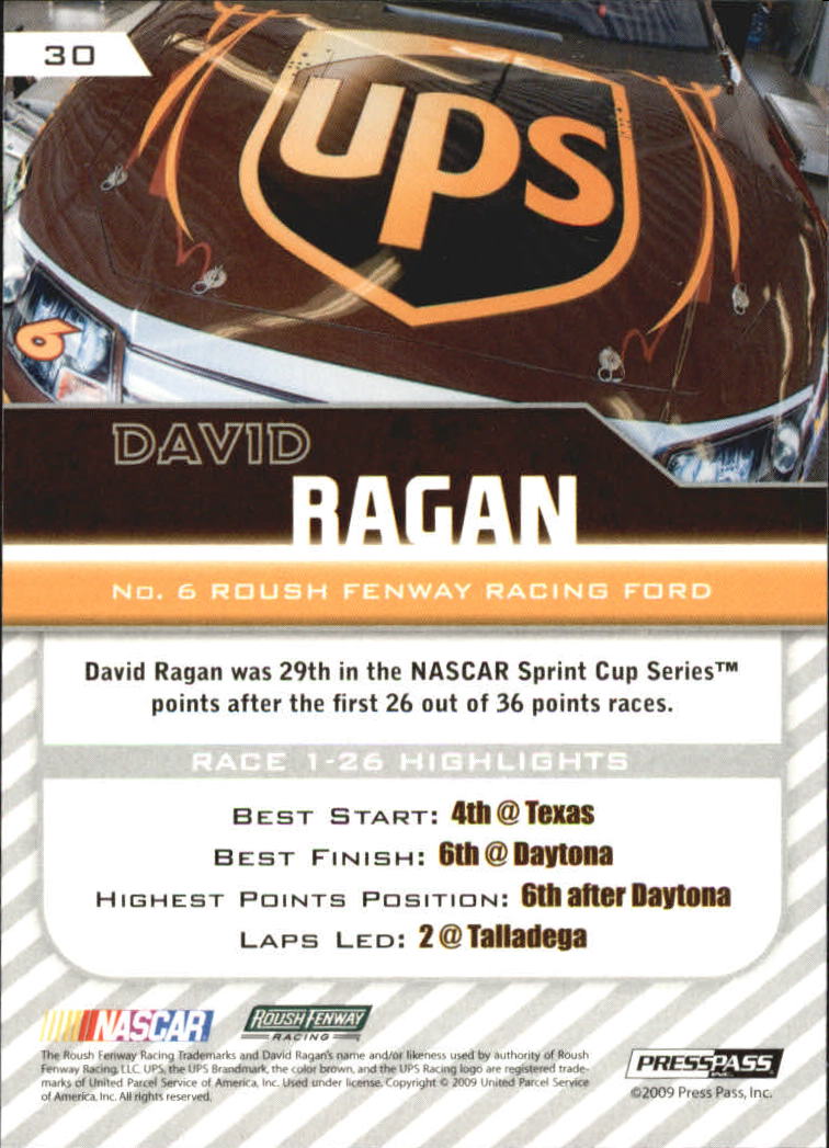 2010 Press Pass #30 David Ragan back image