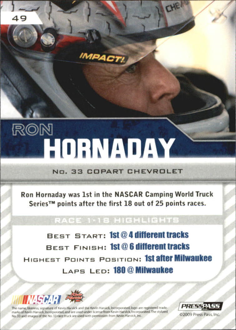 2010 Press Pass #49 Ron Hornaday CWTS back image