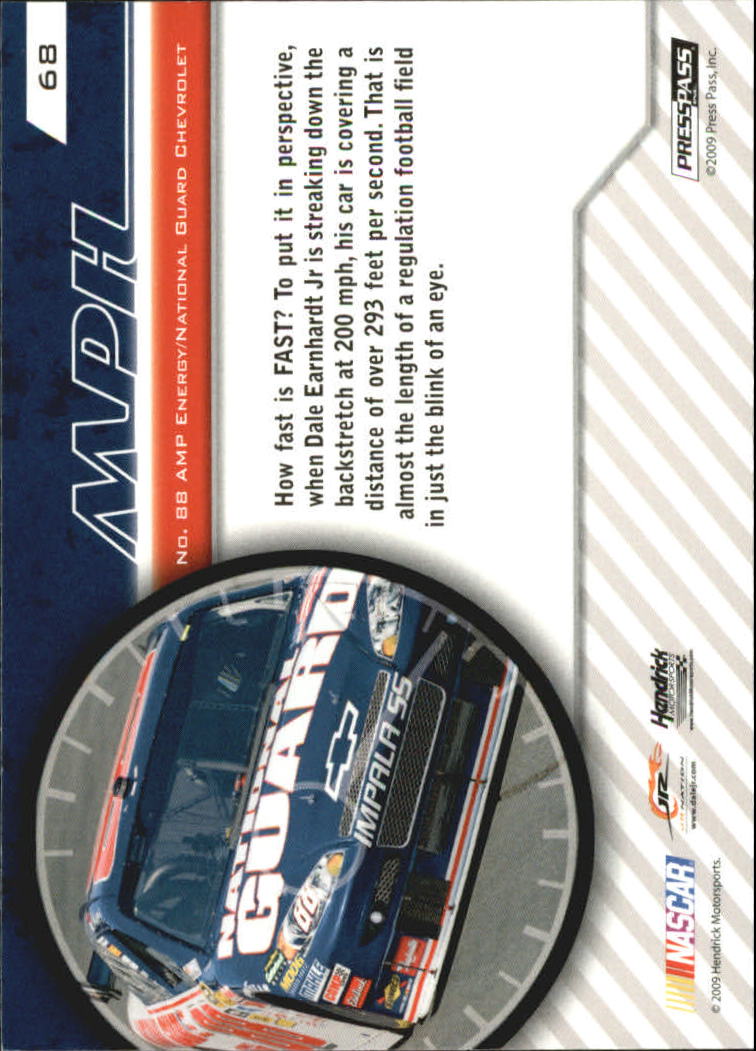 2010 Press Pass #68 Dale Earnhardt Jr.'s Car M back image