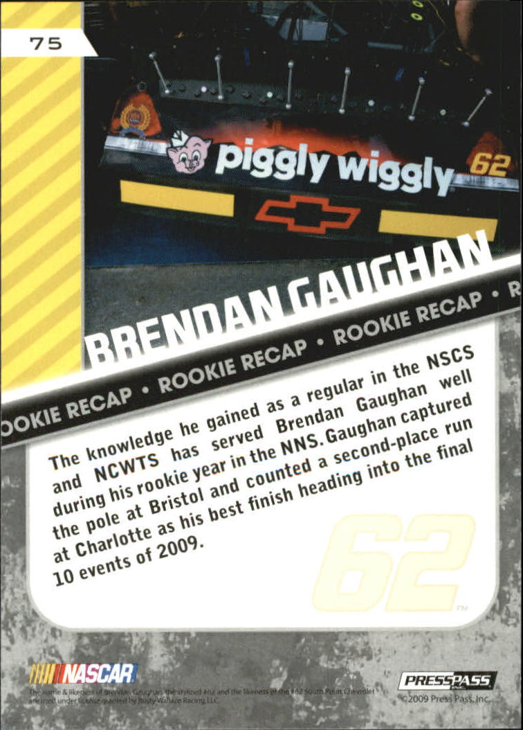 2010 Press Pass #75 Brendan Gaughan RR back image