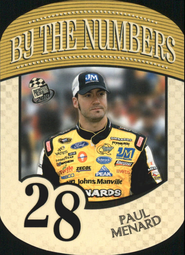 2010 Press Pass By The Numbers #BN28 Paul Menard