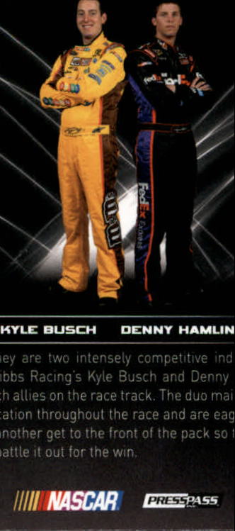2010 Press Pass Premium Allies #A10 Kyle Busch/Denny Hamlin back image