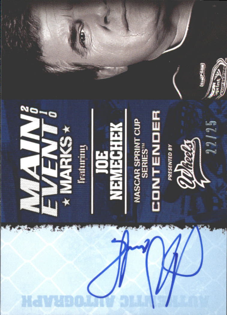 2010 Wheels Main Event Marks Autographs Blue #42 Joe Nemechek/25