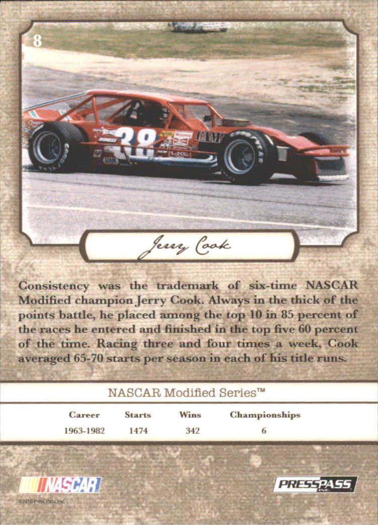 B6803- 2010 Press Pass Legends Racing Card #s 1-80-You Pick- 15+ FREE US SHIP - Picture 15 of 127