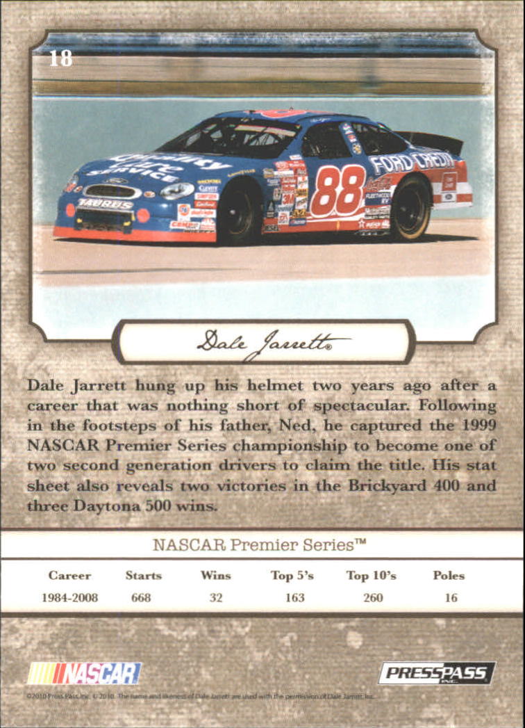 B6803- 2010 Press Pass Legends Racing Card #s 1-80-You Pick- 15+ FREE US SHIP - Picture 29 of 127