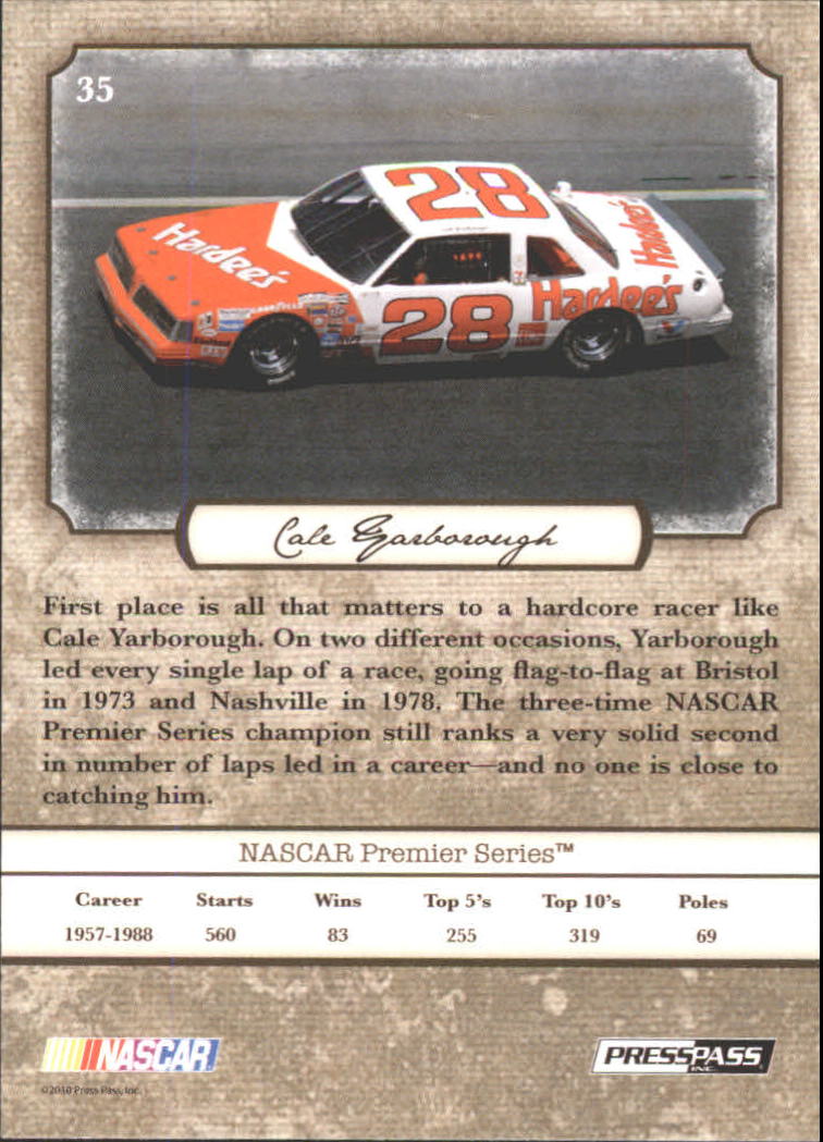 B6803- 2010 Press Pass Legends Racing Card #s 1-80-You Pick- 15+ FREE US SHIP - Picture 55 of 127