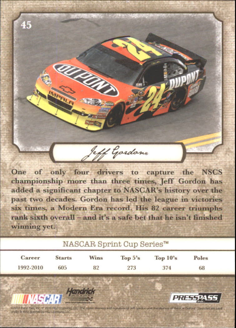 B6803- 2010 Press Pass Legends Racing Card #s 1-80-You Pick- 15+ FREE US SHIP - Picture 65 of 127