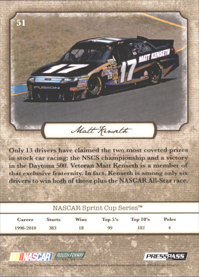B6803- 2010 Press Pass Legends Racing Card #s 1-80-You Pick- 15+ FREE US SHIP - Picture 73 of 127