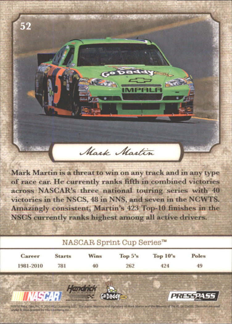 B6803- 2010 Press Pass Legends Racing Card #s 1-80-You Pick- 15+ FREE US SHIP - Picture 75 of 127