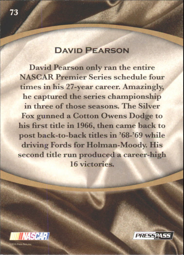 B6803- 2010 Press Pass Legends Racing Card #s 1-80-You Pick- 15+ FREE US SHIP - Picture 113 of 127