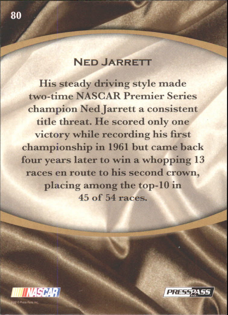 B6803- 2010 Press Pass Legends Racing Card #s 1-80-You Pick- 15+ FREE US SHIP - Picture 127 of 127