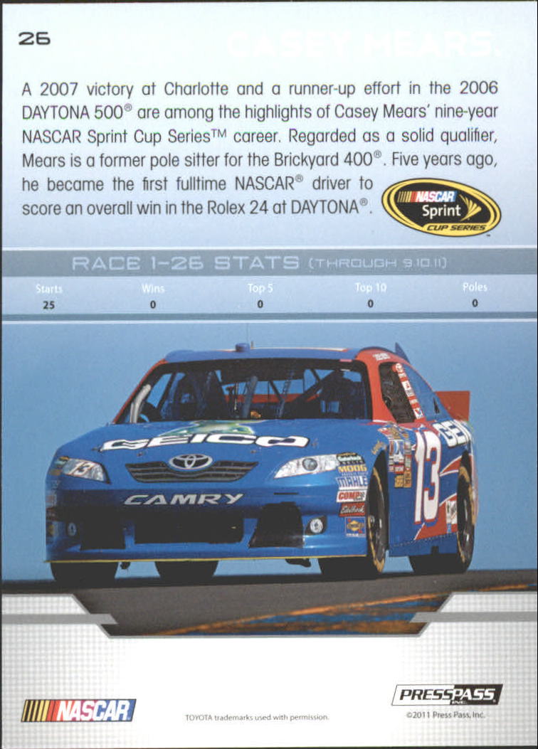 B6646- 2012 Presse Pass Rennen Karten 1-100 + Einsätze -du Pick- 15 + Kostenlose - Bild 225 von 394