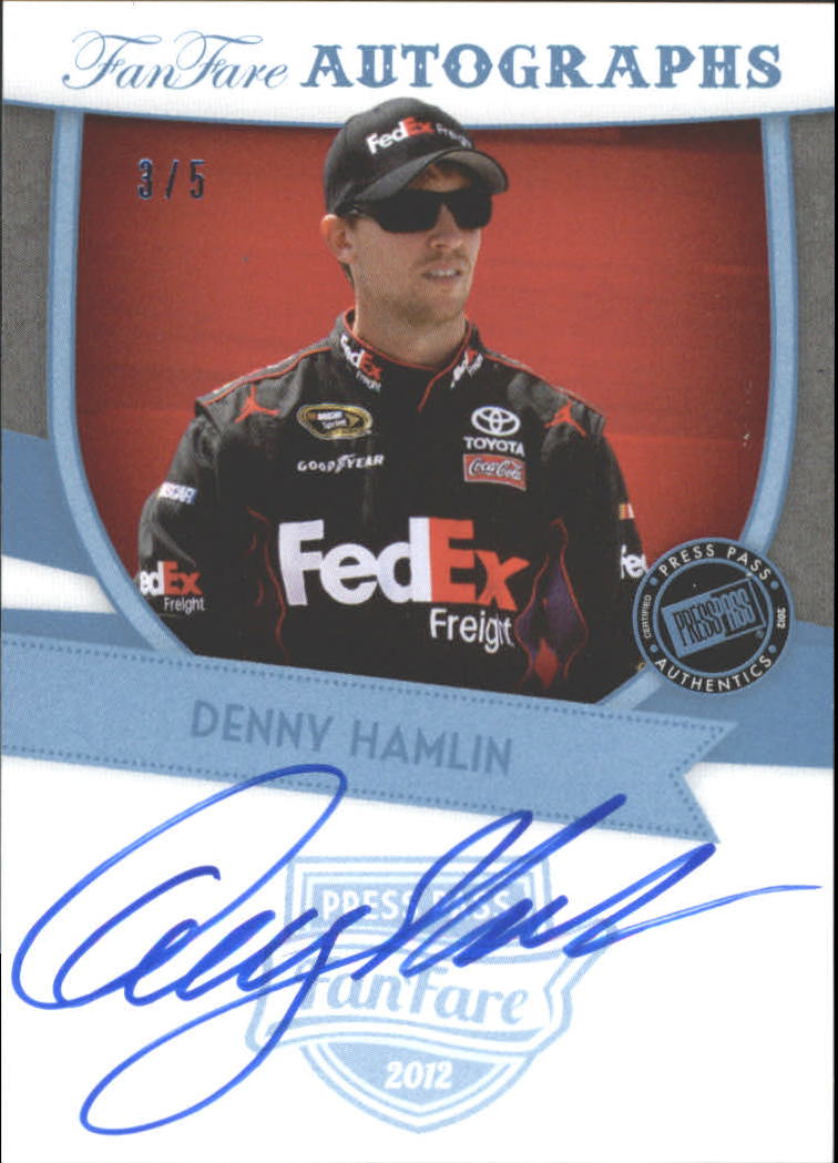 2012 Press Pass Fanfare Autographs Blue #DH Denny Hamlin/5