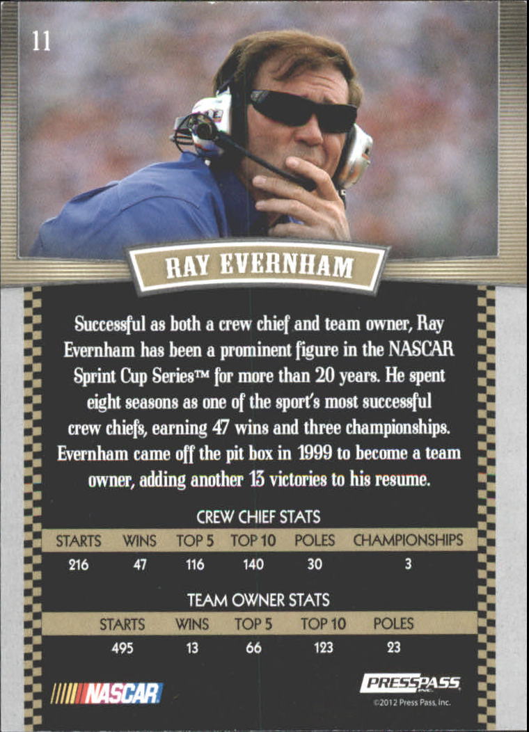 2012 Press Pass Legends Gold #11 Ray Evernham back image