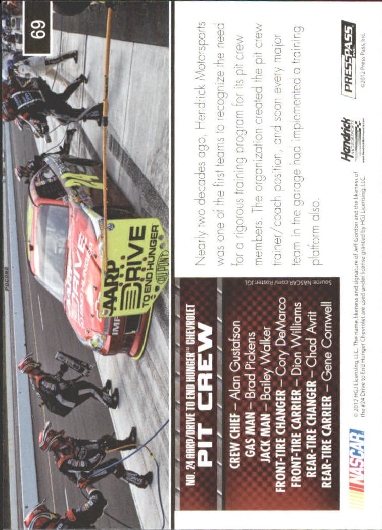 2013 Press Pass Color Proofs Black #69 Jeff Gordon's Car back image
