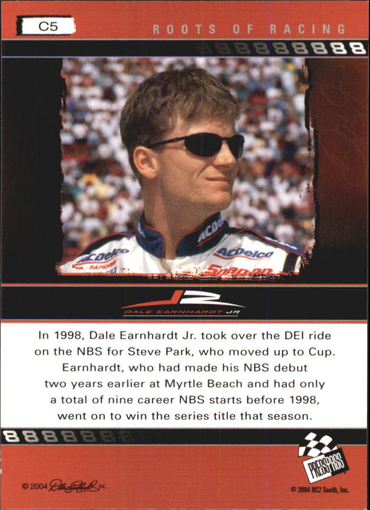 2004 Press Pass Dale Earnhardt Jr. Blue #C5 Dale Earnhardt Jr. RR back image