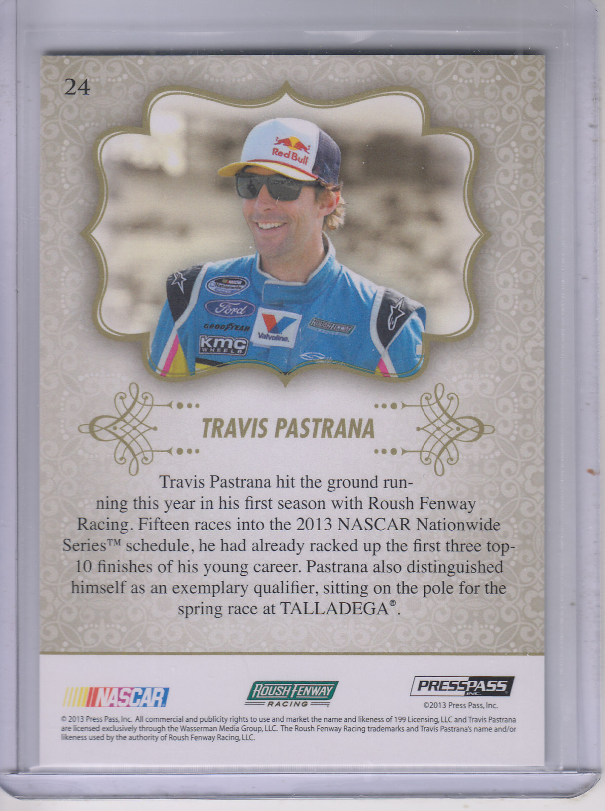 2013 Press Pass Showcase #24 Travis Pastrana back image