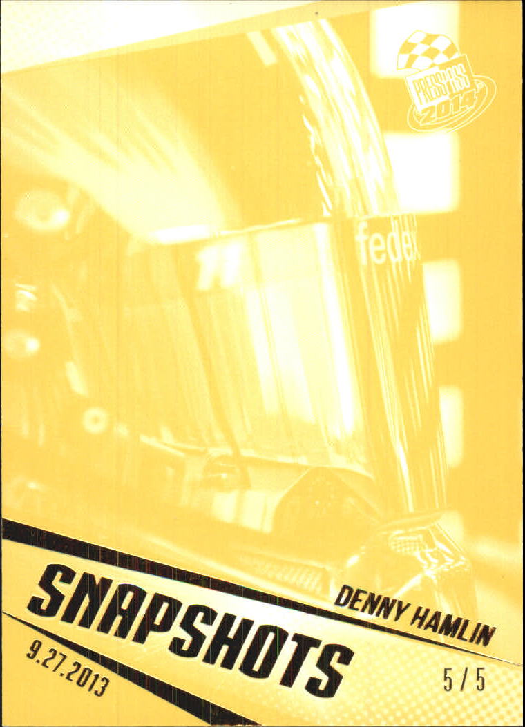2014 Press Pass Color Proofs Yellow #98 Denny Hamlin SS