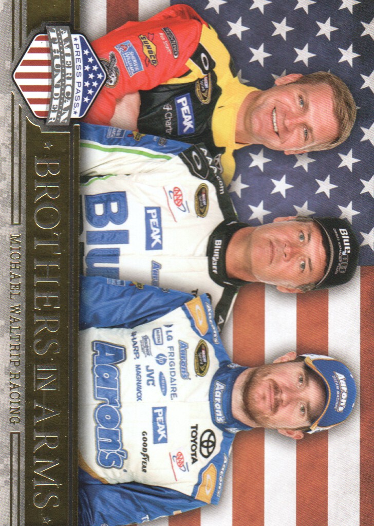 2014 Press Pass American Thunder #52 Clint Bowyer/Michael Waltrip/Brian Vickers BIA