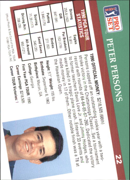 1991 Pro Set Golf Card Pick (Base) 1-100 - Picture 41 of 193