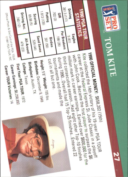 1991 Pro Set Golf Card Pick (Base) 1-100 - Picture 51 of 193