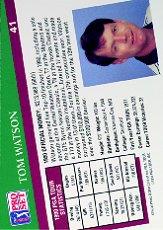 1991 Pro Set #41 Tom Watson back image