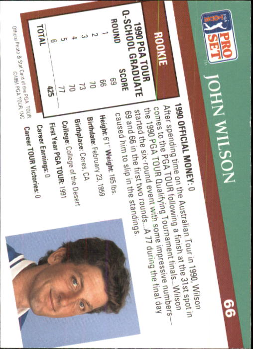 1991 Pro Set Golf Card Pick (Base) 1-100 - Picture 129 of 193