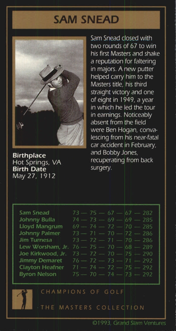 B0254- 1997-98 Grand Slam Ventures Masters Coll -You Pick- 15+ FREE US SHIP - Picture 27 of 125