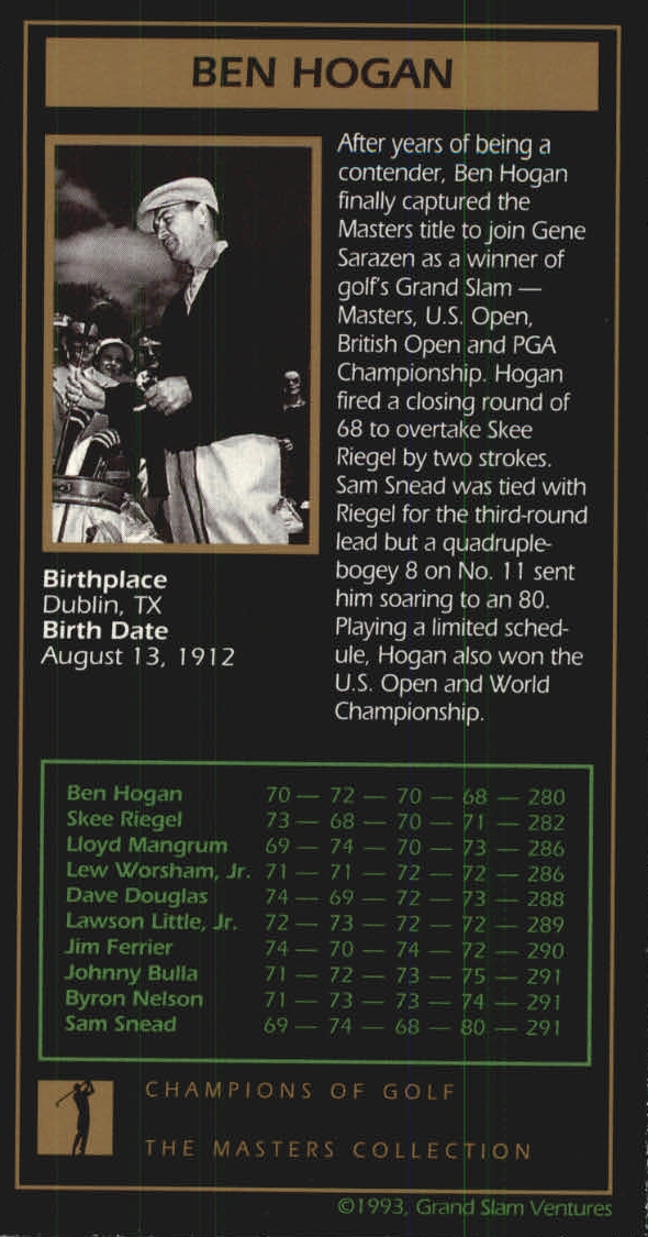 B0254- 1997-98 Grand Slam Ventures Masters Coll -You Pick- 15+ FREE US SHIP - Picture 31 of 125