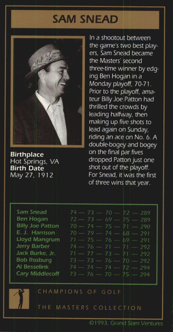 B0254- 1997-98 Grand Slam Ventures Masters Coll -You Pick- 15+ FREE US SHIP - Picture 37 of 125