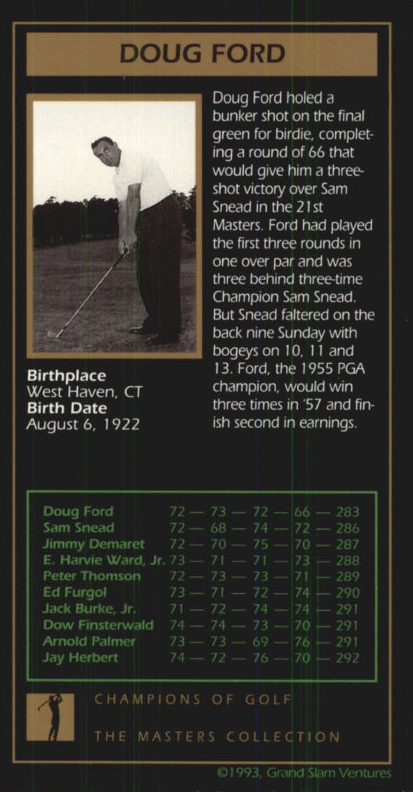 B0254- 1997-98 Grand Slam Ventures Masters Coll -You Pick- 15+ FREE US SHIP - Picture 43 of 125