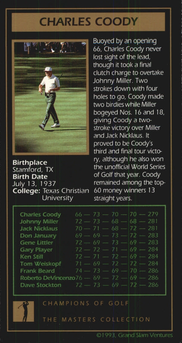 B0254- 1997-98 Grand Slam Ventures Masters Coll -You Pick- 15+ FREE US SHIP - Picture 71 of 125