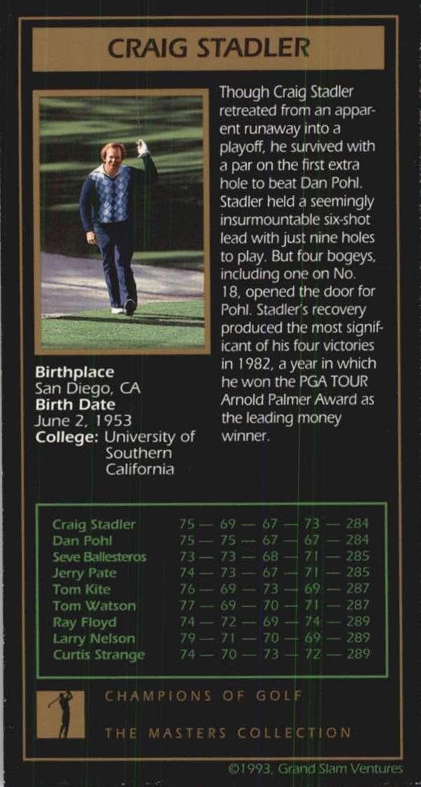 B0254- 1997-98 Grand Slam Ventures Masters Coll -You Pick- 15+ FREE US SHIP - Picture 93 of 125