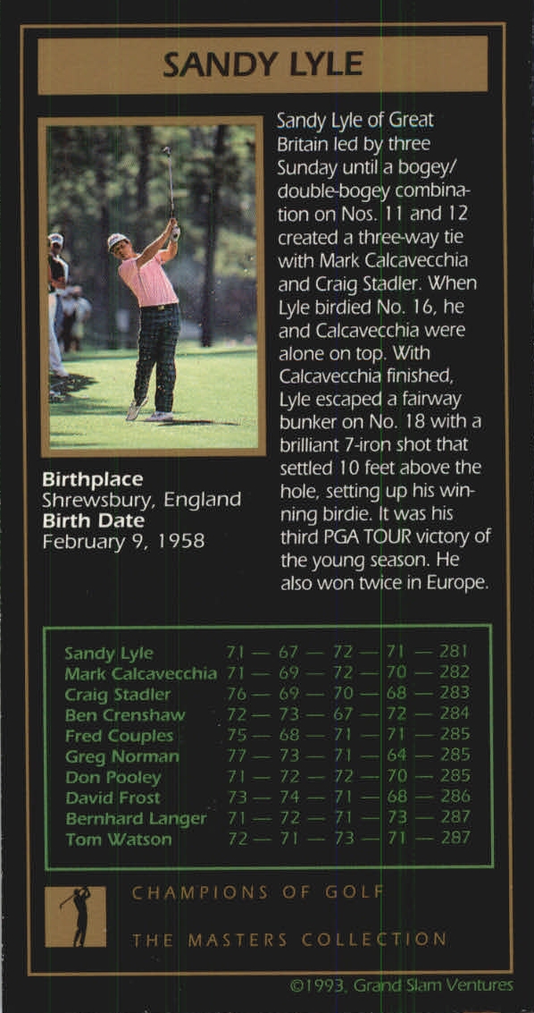 B0254- 1997-98 Grand Slam Ventures Masters Coll -You Pick- 15+ FREE US SHIP - Picture 105 of 125