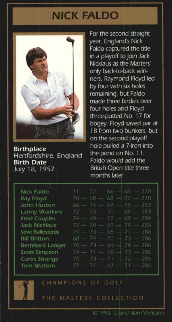 B0254- 1997-98 Grand Slam Ventures Masters Coll -You Pick- 15+ FREE US SHIP - Picture 109 of 125