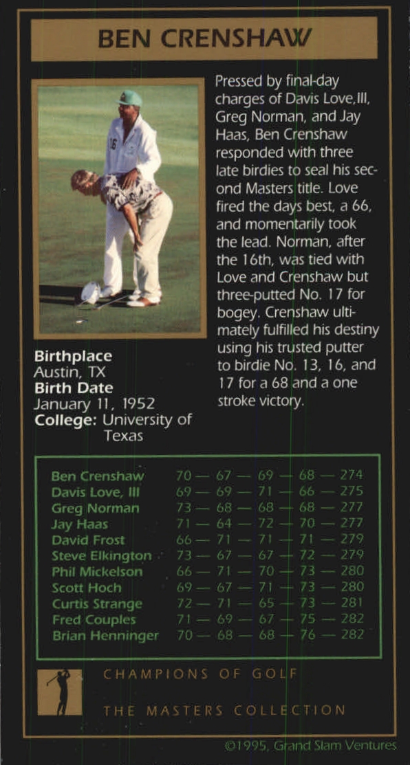 B0254- 1997-98 Grand Slam Ventures Masters Coll -You Pick- 15+ FREE US SHIP - Picture 119 of 125