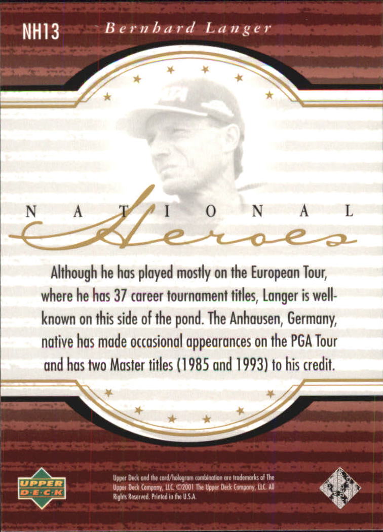 A7486- 2001 Upper Deck Golf Insert +Parallel Cards -You Pick- 15+ FREE US SHIP - Picture 47 of 159