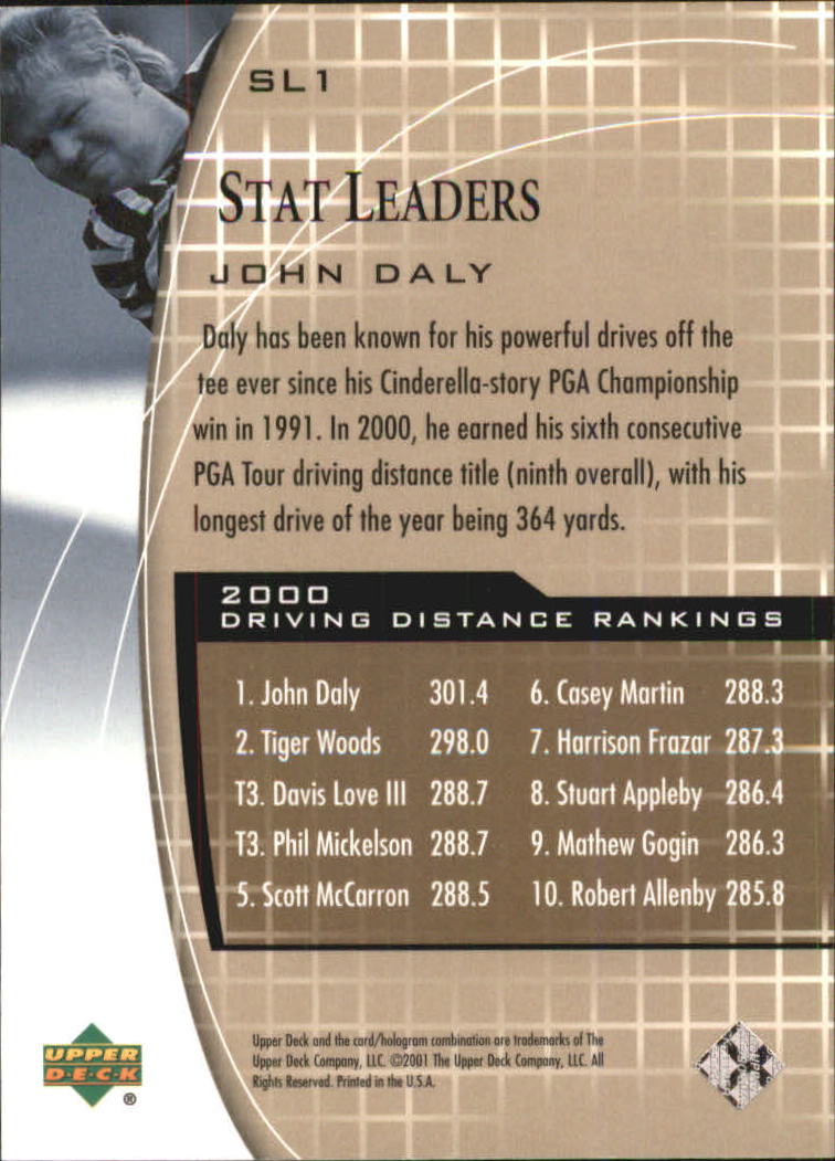 A7486- 2001 Upper Deck Golf Insert +Parallel Cards -You Pick- 15+ FREE US SHIP - Picture 53 of 159