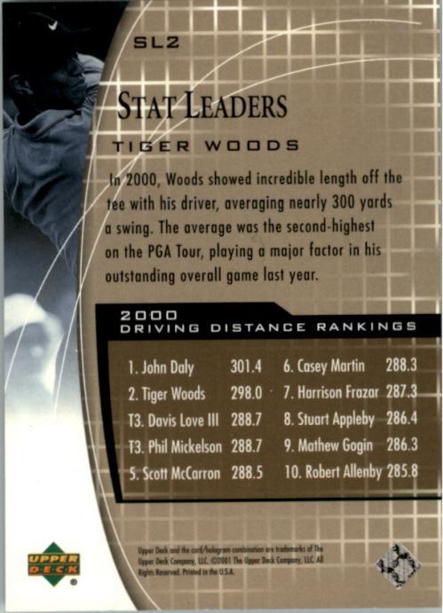 A7486- 2001 Upper Deck Golf Insert +Parallel Cards -You Pick- 15+ FREE US SHIP - Picture 55 of 159