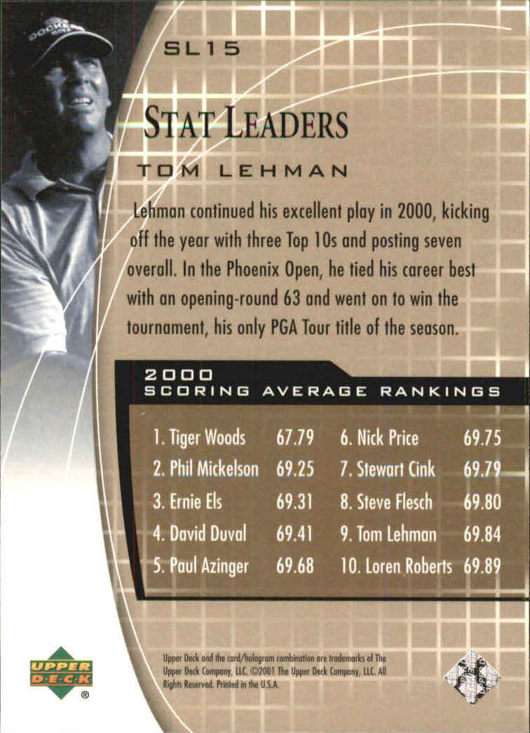A7486- 2001 Upper Deck Golf Insert +Parallel Cards -You Pick- 15+ FREE US SHIP - Picture 81 of 159